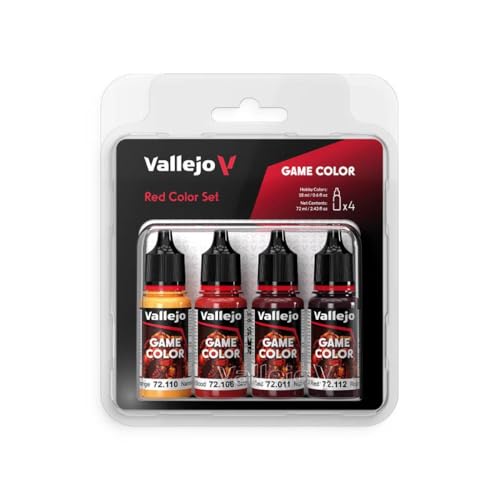 Vallejo - Red Color Set | Game Color | Contains 4 Bottles x 18 ml (0.60 fl.oz.) - Image 1