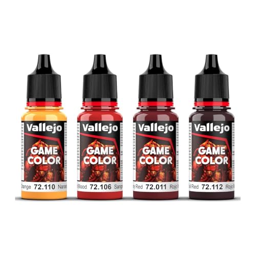 Vallejo - Red Color Set | Game Color | Contains 4 Bottles x 18 ml (0.60 fl.oz.) - Image 3