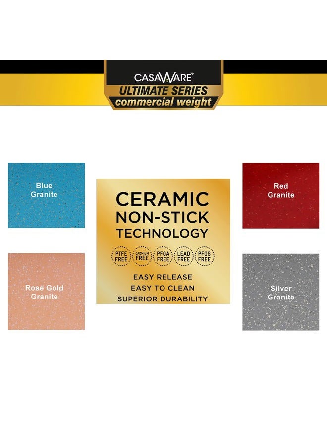 casaWare (Blue Granite) - 9 x 15cm x 1.9cm Toaster Oven Ultimate Series Commercial Weight Ceramic Non-Stick Coating Baking Pan (Blue Granite) - Image 3