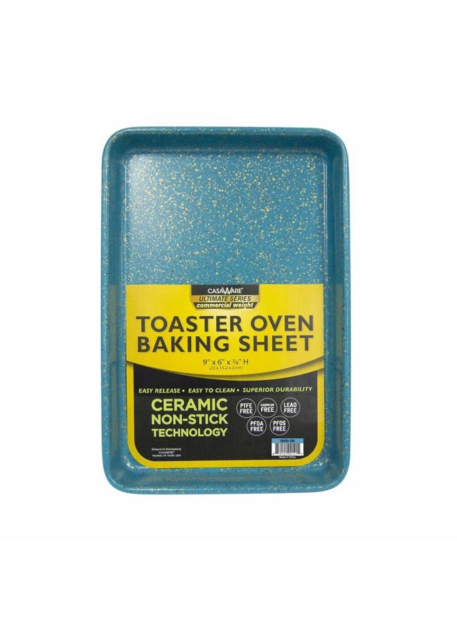 casaWare (Blue Granite) - 9 x 15cm x 1.9cm Toaster Oven Ultimate Series Commercial Weight Ceramic Non-Stick Coating Baking Pan (Blue Granite) - Image 1