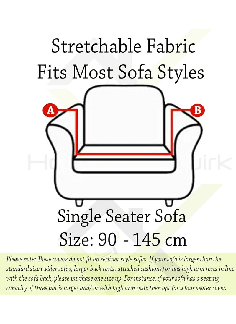 HOUSE OF QUIRK House of Quirk Modern Velvet Universal Sofa Cover Big Elasticity Cover for Couch Flexible Stretch Sofa Slipcover (Velvet Pear Green, Single Seater)  - Image 3