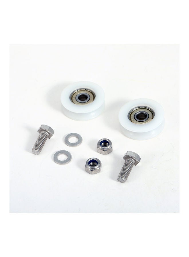 NIBEMINENT Greenhouse Door Wheel Replacement Kit White/Silver/Gold - Image 3