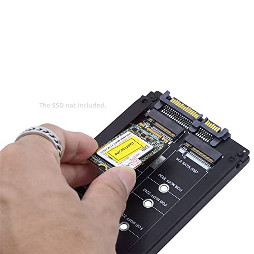 Xiwai Dual NGFF BM Key M2 SSD Card JBOD Raid0 Span Bridge to 25inch SATA Combo HDD Disk Drive Enclosure - Image 3