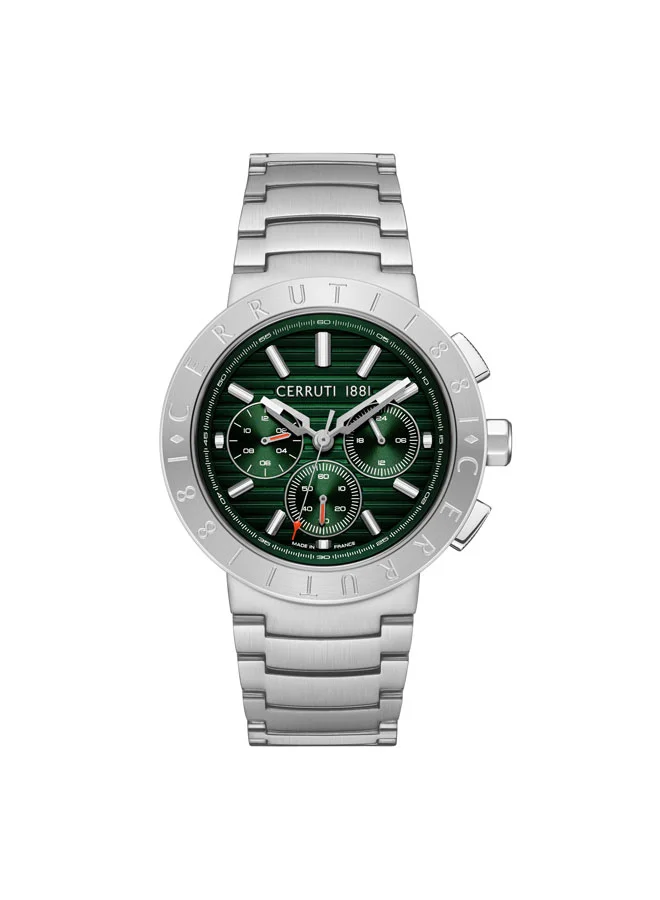 Filiano 42mm Green Dial Stainless Steel Bracelet Multifunction Watch For Men