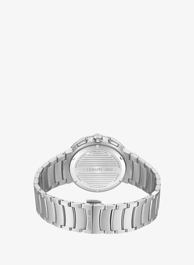 CERRUTI 1881 Silver 2 Men's Filiano 42mm Green Dial Stainless Steel Bracelet Multifunction Watch For Men for Men | Best Price UAE