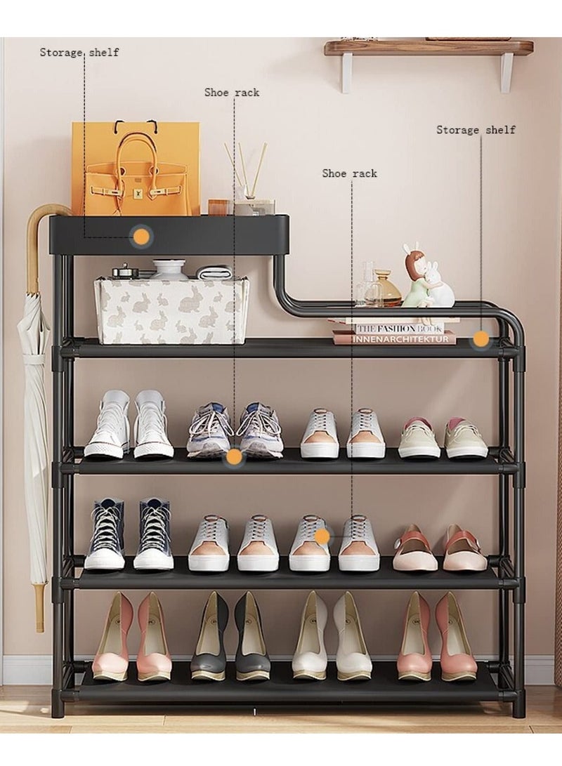 MIXDE 4 Layered Household Home Cabinet Shoe Organizer Metal Rack 60*21*78.5cm  - Image 5