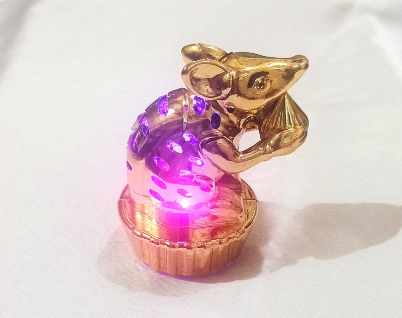 kunya® Colour Changing LED Modak & LED Mushak/Mooshak Ganpati Modak Shaped LED Light for Ganesh Diwali, Festival Lighting for Home, Decoration 1 LED Modak & 2 Mooshak (Batteries Not Included) - Image 2
