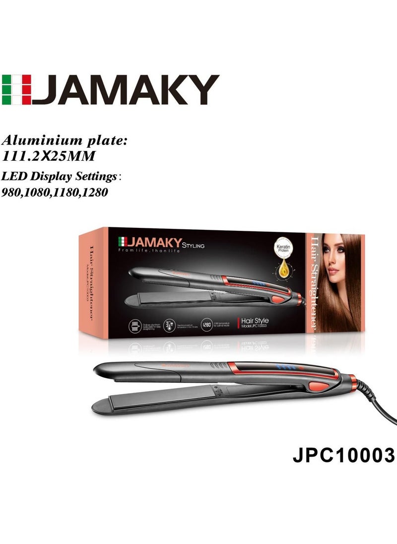 JAMAKY Italy Jamaki ceramic hair straightener with digital screen, heat up to 1280 degrees Fahrenheit (Italian) JMK10003 