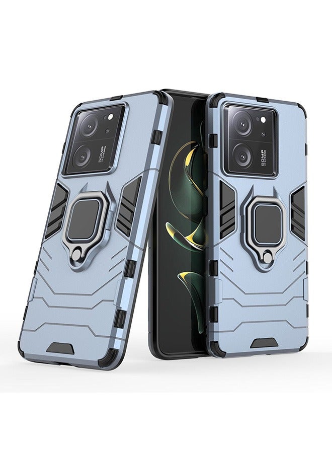 Case for Xiaomi 13T / 13T Pro, Hybrid Heavy Duty Protection Defender Kickstand Armor Case Cover, Anti-Fall Drop Protection, Shockproof Case , Blue - Image 1