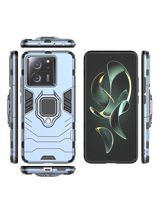Case for Xiaomi 13T / 13T Pro, Hybrid Heavy Duty Protection Defender Kickstand Armor Case Cover, Anti-Fall Drop Protection, Shockproof Case , Blue - Image 2