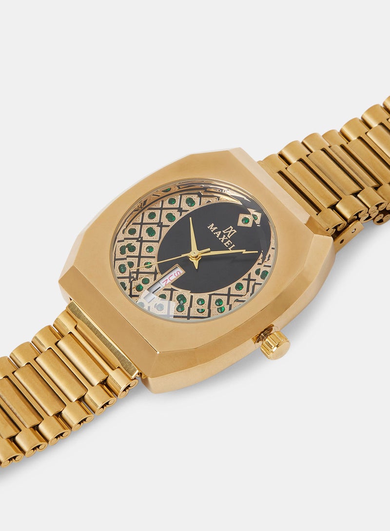 Maxel ساعة يد سينتريكس نيو ديا ستار للرجال بسوار من الجلد MX550 - 38 مم - Image 3