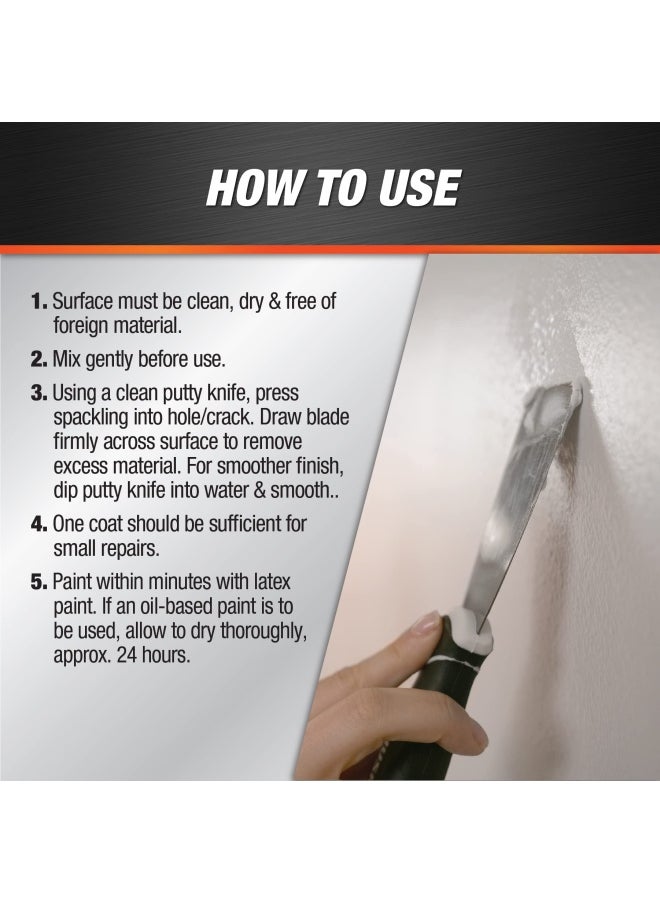 Dap - DAP Fast N Final Interior Exterior Spackle  White  1 2-Pint 8.0 Fl Oz  12140 - Image 1