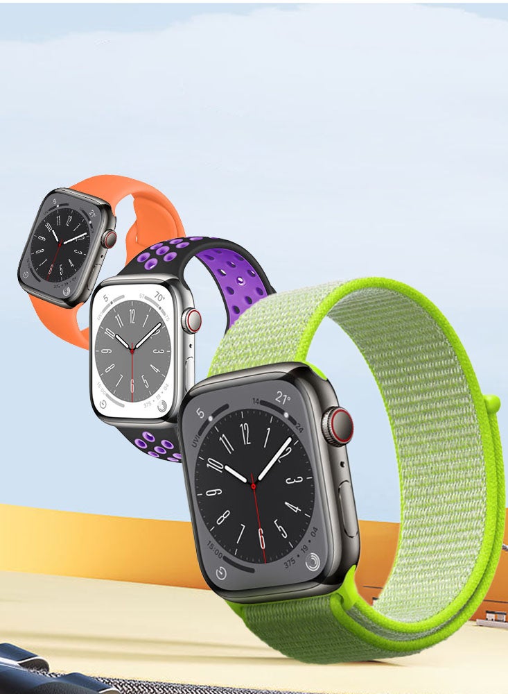 5pcs Watch Bands Replacement for Apple Watch Strap Compatible with Apple Watch 42/41/40/38mm Series 10/9/8/7/6/5/4/SE