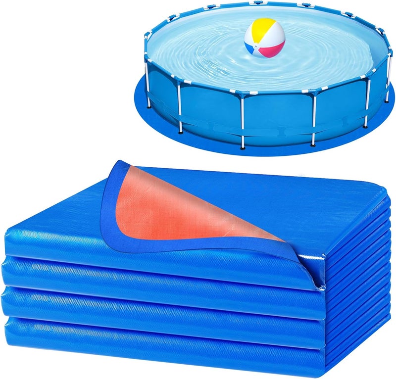RGJ 15 Ft Pool Liner Pad for Round Above Ground Pools, Thickened Pool Mat Tarp for Under Pool, Dual-Color Pool Ground Pad Cloth Floor Mat for Pool Bottom, Puncture Protection & Extend Liner Life - Image 1
