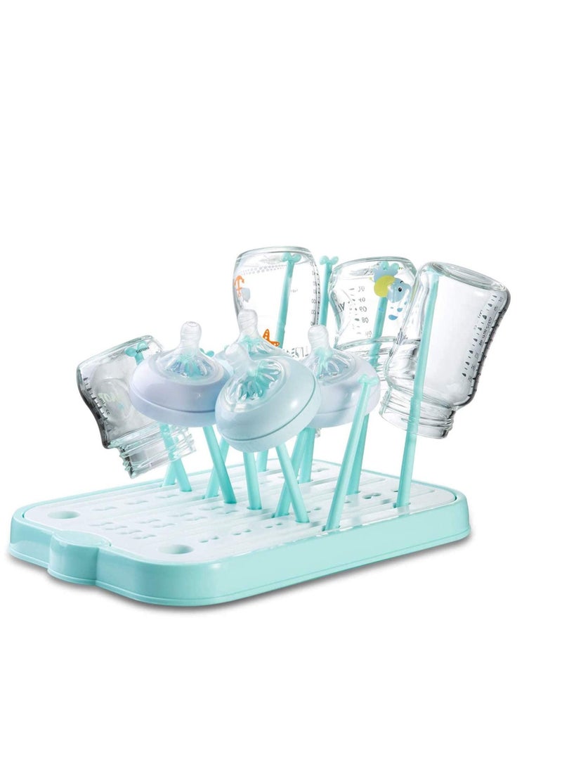 KASTWAVE Baby Bottle Drying Rack for Kitchen Countertop Baby Bottle Drying Rack with Removable Water Tray Countertop Drying Rack Stylish Nursery Product - Image 1