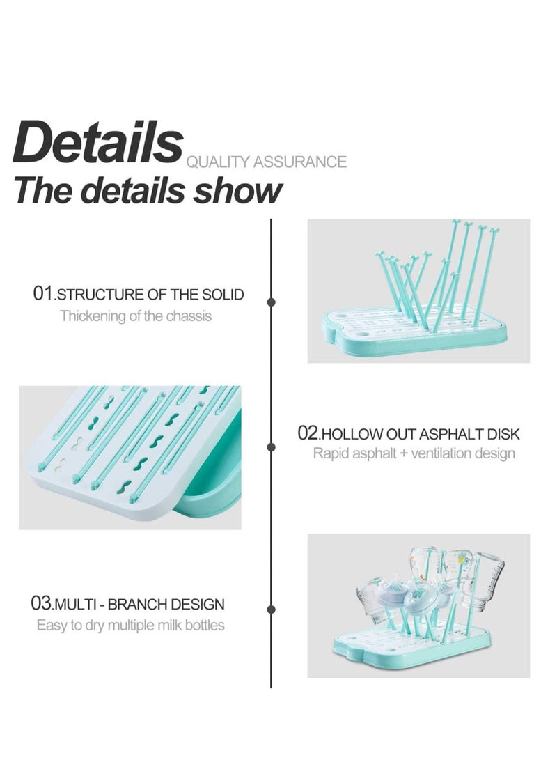 KASTWAVE Baby Bottle Drying Rack for Kitchen Countertop Baby Bottle Drying Rack with Removable Water Tray Countertop Drying Rack Stylish Nursery Product - Image 5