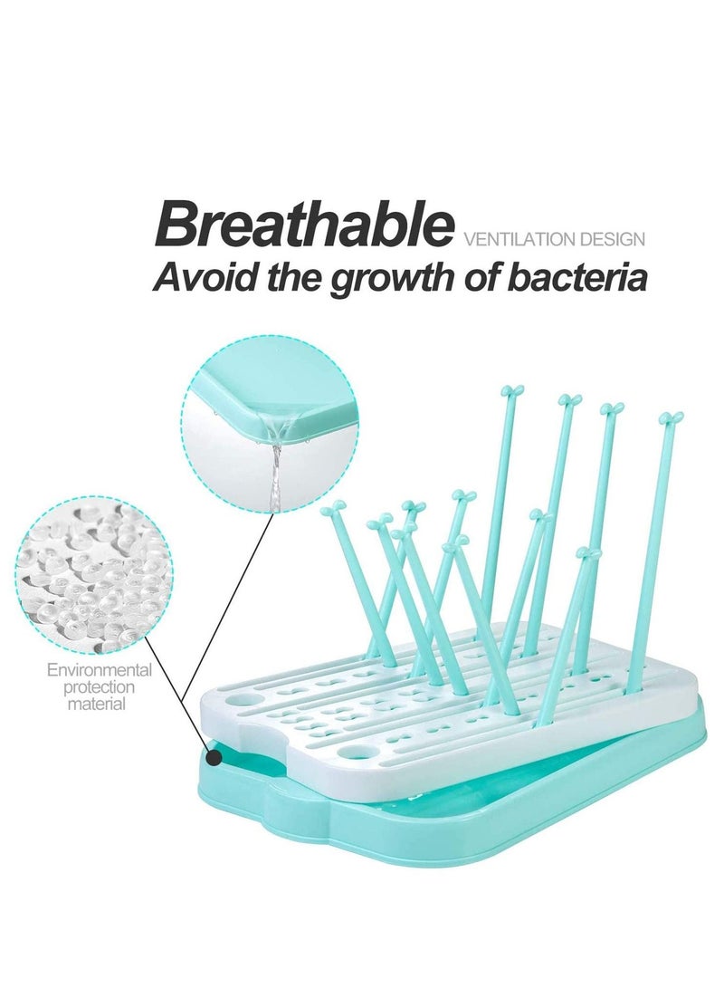 KASTWAVE Baby Bottle Drying Rack for Kitchen Countertop Baby Bottle Drying Rack with Removable Water Tray Countertop Drying Rack Stylish Nursery Product - Image 2