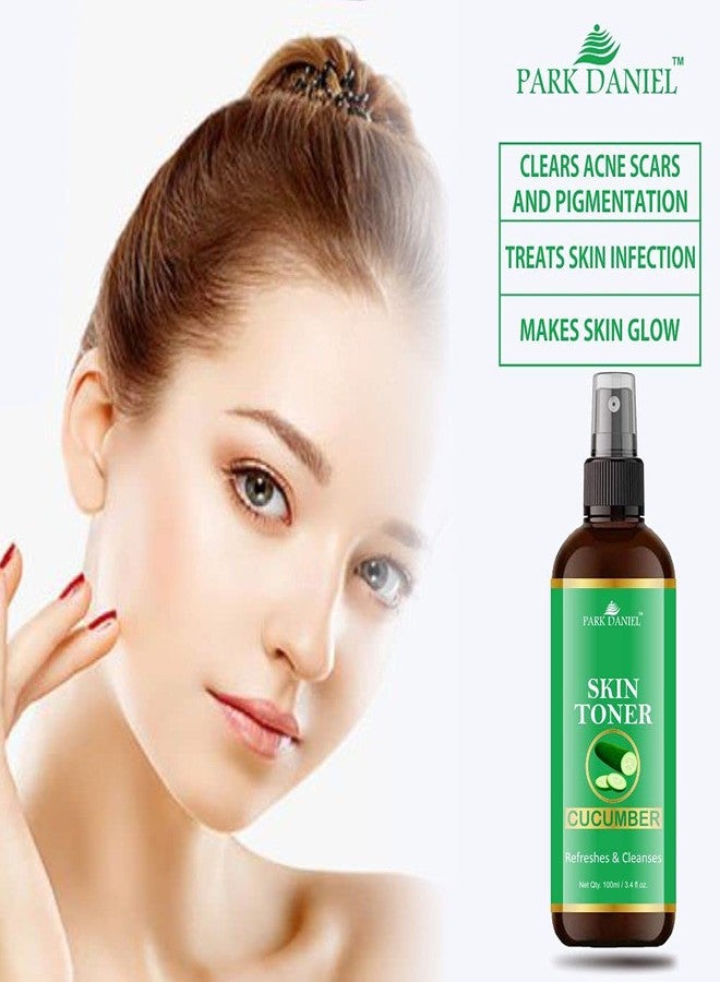 Park Daniel Rose, Cucumber & Vitamin C Skin Toner Combo | 100% Natural Face Toners for Refreshing & Hydrating Skin | Pack of 3 Bottles of 100ml Each (Total 300ml) - Image 5