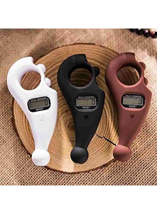 Islamic Digital Rotating Tasbih with Digital Counter for Prayer, Tasbih, Meditation and Yoga, 3 Pieces