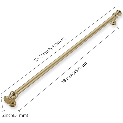 ZAUYX 1Pack 18inch457mm Hole Center Appliance Pulls Champagne Bronze Cabinet Pulls Solid Heavy Duty Kitchen Cabinet Hardware for Cupboard Drawer Pulls Cabinet Handle - Image 3