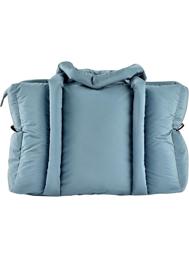 BEABA - Baby Changing Bag, Ultra Practical, 10 Inside And Outside Pockets, Integrated Stroller Attachment, Removable Changing Pad, Insulated Bag, Sac Paris Puffy, Baltic Blue - Image 1
