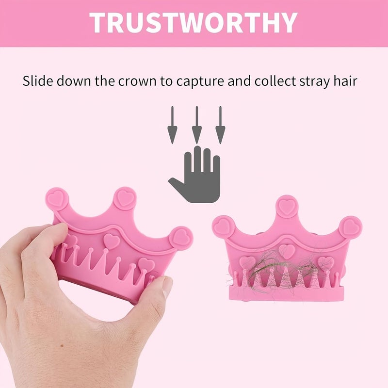 Pink Bathtub Suction Cup Hair Catcher Anti-Clog Drain Tool Wall Mounted - Image 5