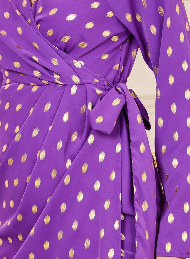 Styli Polka Dot Midi Dress