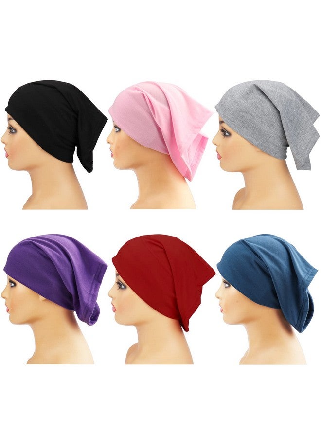 Messen 6 Packs Spandex Dreadlocks Tube Wide Headband Large African Wide Head Wraps Turbans Unisex Stretch Dreadlocks Band Open End Elastic Hair Cover (Set 03) - Image 2