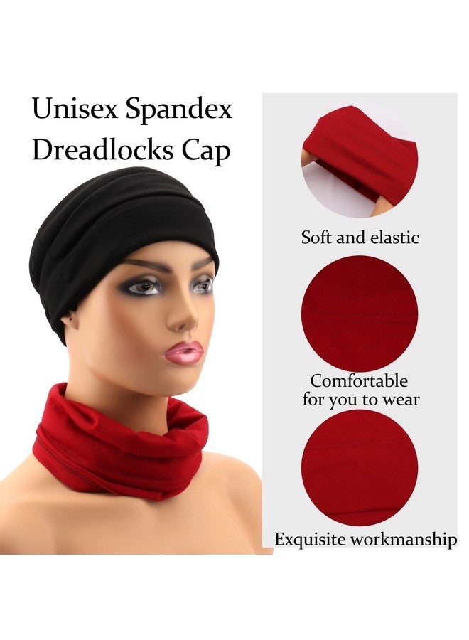 Messen 6 Packs Spandex Dreadlocks Tube Wide Headband Large African Wide Head Wraps Turbans Unisex Stretch Dreadlocks Band Open End Elastic Hair Cover (Set 03) - Image 4
