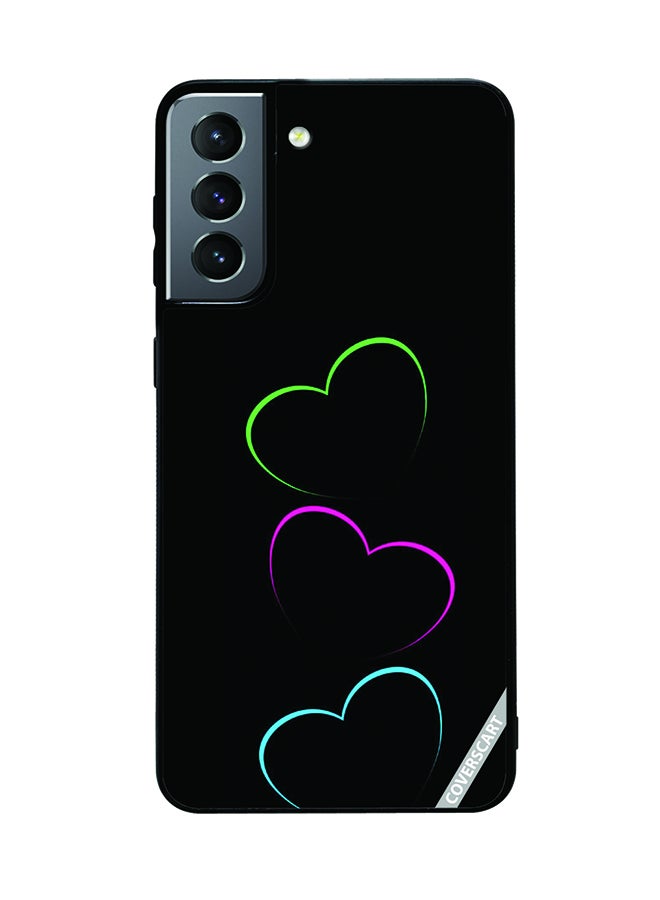 COVERSCART Protective Case Cover For Samsung Galaxy S21 Plus 5G Love Design Black