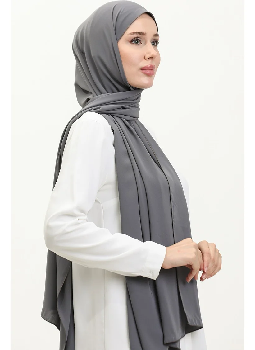 Sefa Merve Aymina Silk Cotton Shawl 8612-12 Smoke