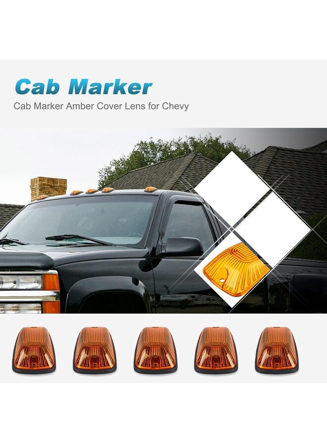 5PCS Amber Cab Roof Marker Lights, Amber Top Clearance Running Lights Compatible with Chevrolet Roof Lights GMC C/K1988-2002 Super Duty Pickup Trucks SUV - Image 5