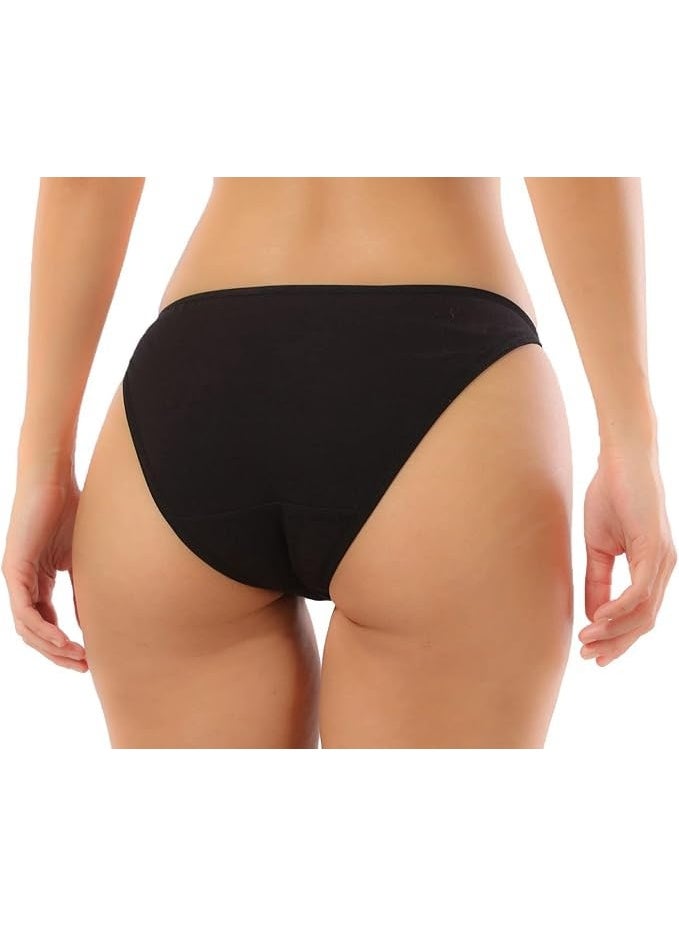 هنادى بانتي نسائي خصر منخفض مزين دانتيل مزيج قطن مريح وانيق للاستخدام اليومي - Image 3