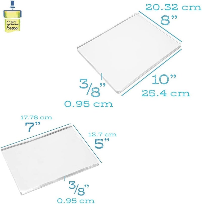 Gel Press Monoprinting Print Plates – 8” X 10” + 5” X 7” Gel Plate Value Pack - Gelli Plates - Reusable Gel Printing Plates for Press Art for Card Making, Scrapbooking, Arts and Crafts - Image 5