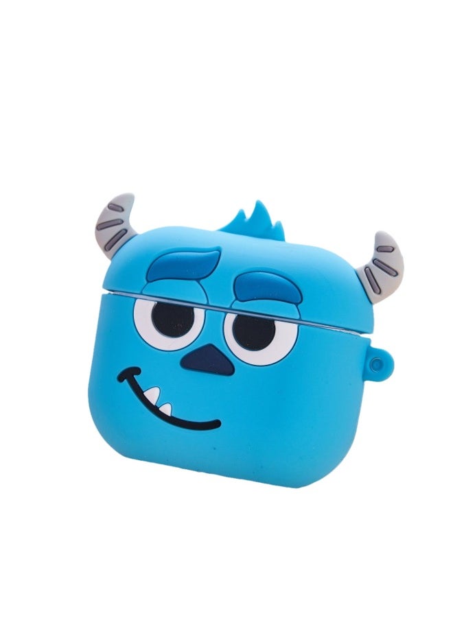 Generic - AirPods Protective Case Creative Funny Soft Shell Wireless Bluetooth Headphone Case Anti-Fall All-Inclusive Silicone Protective Case Soft-Color:Blue - Image 1