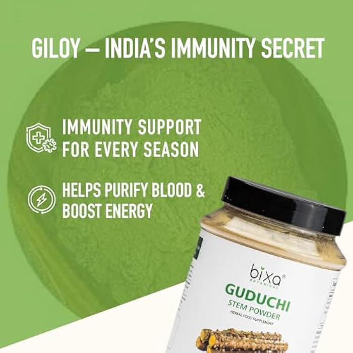 bixa BOTANICAL Guduchi Powder | Giloy | Tinospora Cordifolia | 1 Pound / 16 OZ | Ayurvedic Herbal Supplement for Immunity Support | Gluten Free, Non-GMO, Steam Treated, Vegan, 100% Pure. - Image 4