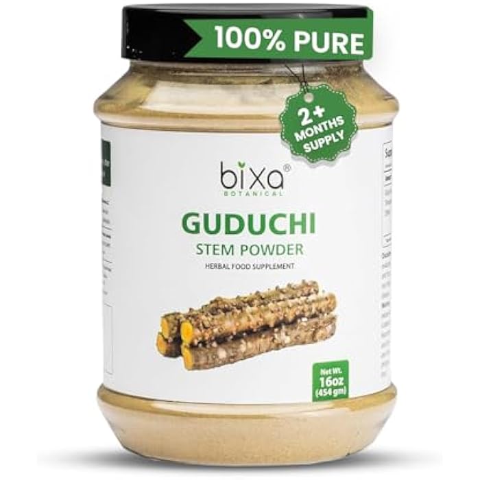 bixa BOTANICAL Guduchi Powder | Giloy | Tinospora Cordifolia | 1 Pound / 16 OZ | Ayurvedic Herbal Supplement for Immunity Support | Gluten Free, Non-GMO, Steam Treated, Vegan, 100% Pure. - Image 1
