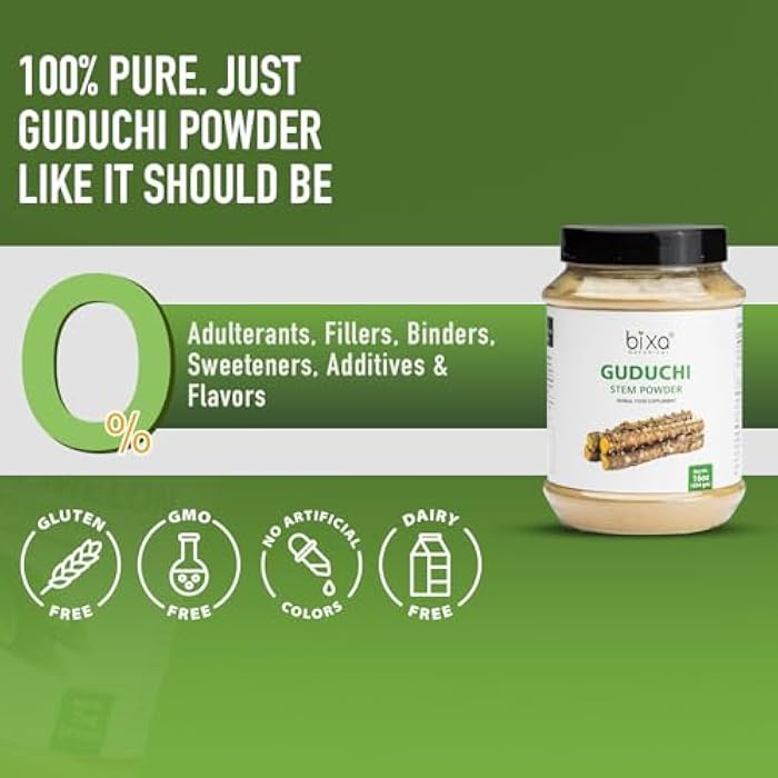 bixa BOTANICAL Guduchi Powder | Giloy | Tinospora Cordifolia | 1 Pound / 16 OZ | Ayurvedic Herbal Supplement for Immunity Support | Gluten Free, Non-GMO, Steam Treated, Vegan, 100% Pure. - Image 5