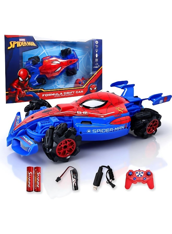 Marvel Spider-Man Formula Drift RC Race Car | 2.4 GHz Remote Control Drifting Vehicle | High-Speed Formula Car with Full Function Radio Control - Image 2