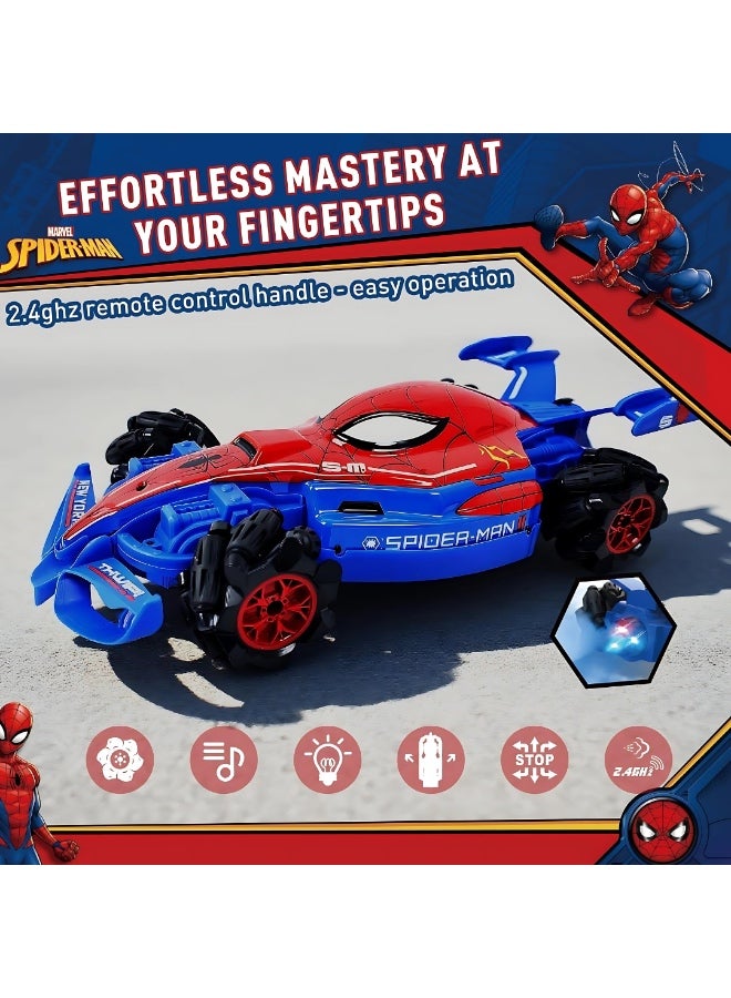Marvel Spider-Man Formula Drift RC Race Car | 2.4 GHz Remote Control Drifting Vehicle | High-Speed Formula Car with Full Function Radio Control - Image 3
