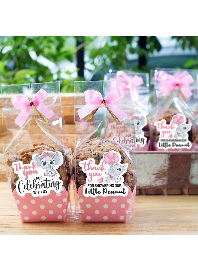Kaecery Cute Thank You for Celebrating With Us Pink Elephant Girl Shower Stickers - Party Favor Labels for Elephant Theme Birthday Decorations - Image 5