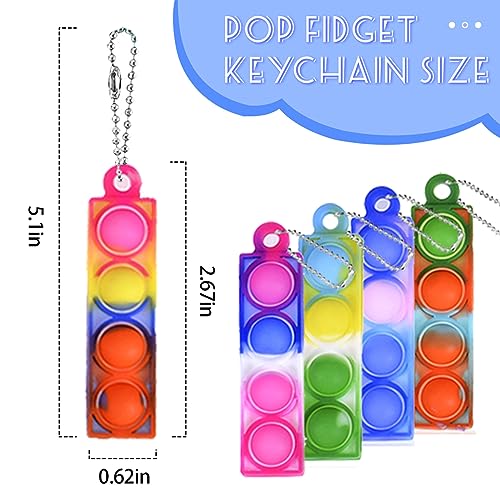 BicMan 75Pcs Party Favors for Kids 3-5 4-8 Fidget Toys Bulk Mini Pop Keychain Sensory Toys Stocking Stuffers Birthday Carnival Treasure Classroom Prizes Stress Relief Toy Easter Eggs Fillers - Image 2