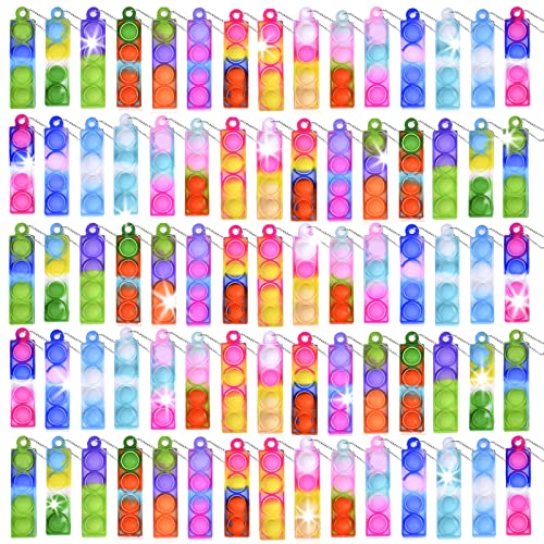 BicMan 75Pcs Party Favors for Kids 3-5 4-8 Fidget Toys Bulk Mini Pop Keychain Sensory Toys Stocking Stuffers Birthday Carnival Treasure Classroom Prizes Stress Relief Toy Easter Eggs Fillers - Image 1