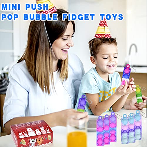 BicMan 75Pcs Party Favors for Kids 3-5 4-8 Fidget Toys Bulk Mini Pop Keychain Sensory Toys Stocking Stuffers Birthday Carnival Treasure Classroom Prizes Stress Relief Toy Easter Eggs Fillers - Image 5
