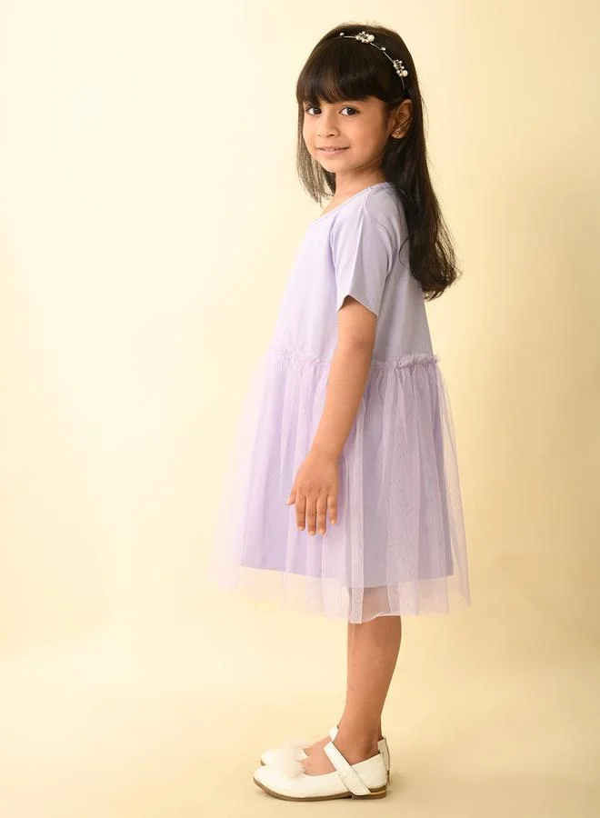 ليل بيكس Tulle Trim Dress