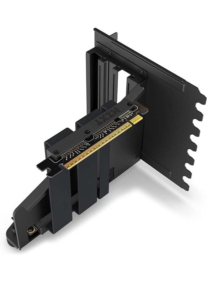 NZXT - Vertical GPU Mounting Kit - AB-RH175-B1-175 mm PCIe 4.0x16 Riser Cable - GPU Holder - Sturdy Steel Bracket - Black - Image 1