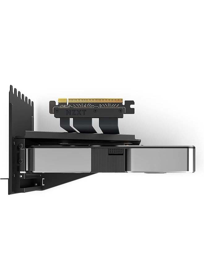 NZXT - Vertical GPU Mounting Kit - AB-RH175-B1-175 mm PCIe 4.0x16 Riser Cable - GPU Holder - Sturdy Steel Bracket - Black - Image 1