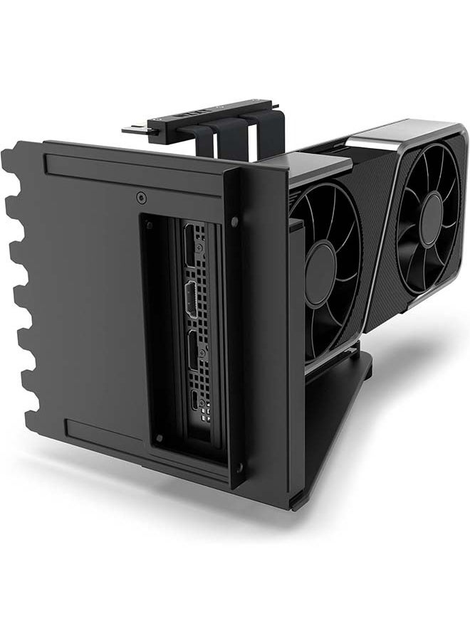 NZXT - Vertical GPU Mounting Kit - AB-RH175-B1-175 mm PCIe 4.0x16 Riser Cable - GPU Holder - Sturdy Steel Bracket - Black - Image 1