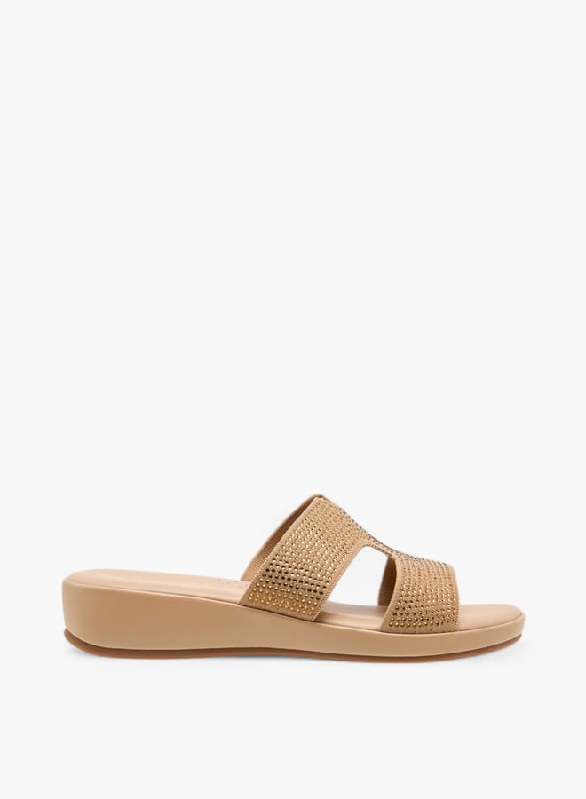 Le Confort Women Rhinestone Embellished Slip-On Sandals - Image 1