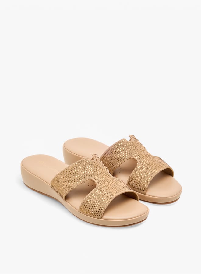 Le Confort Women Rhinestone Embellished Slip-On Sandals - Image 3